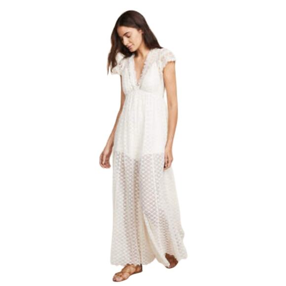 Free People Chleo Lace Crocheted Jumpsuit Sz XS - Picture 6 of 14